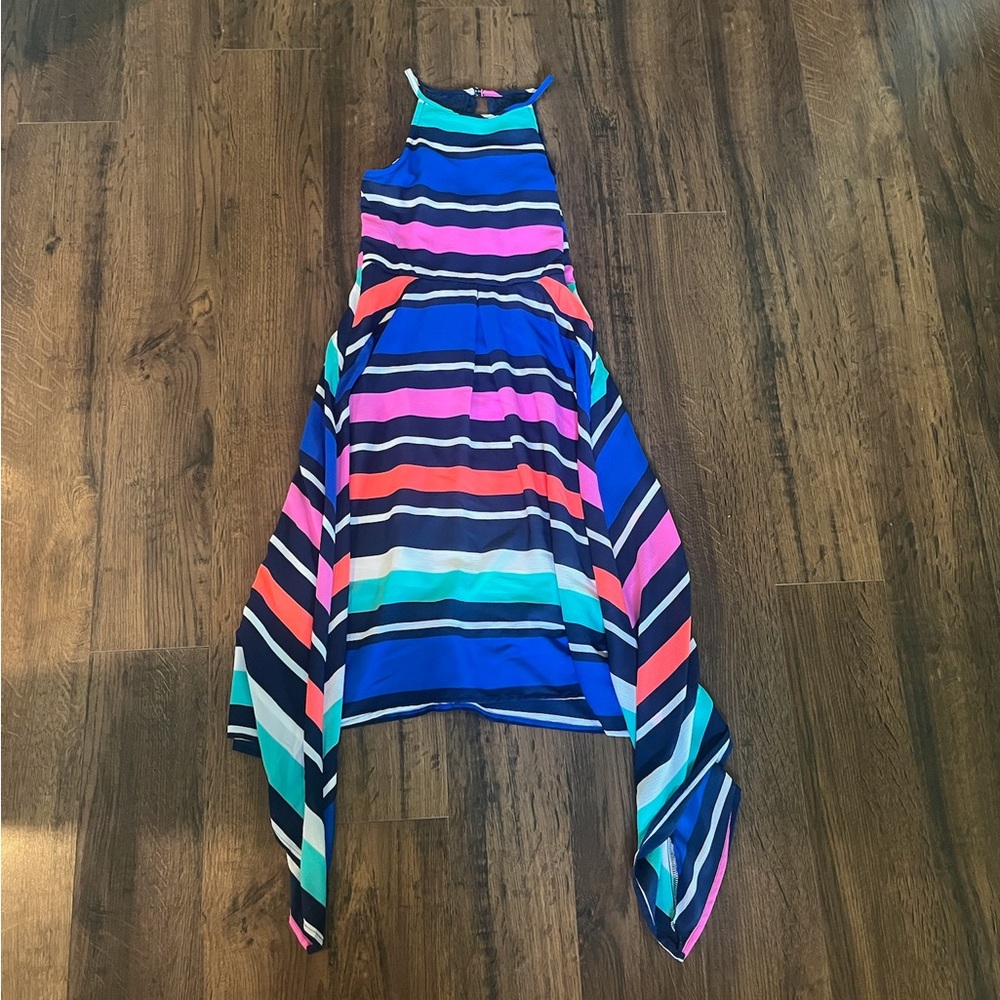 Colorful Striped Sleeveless Dress